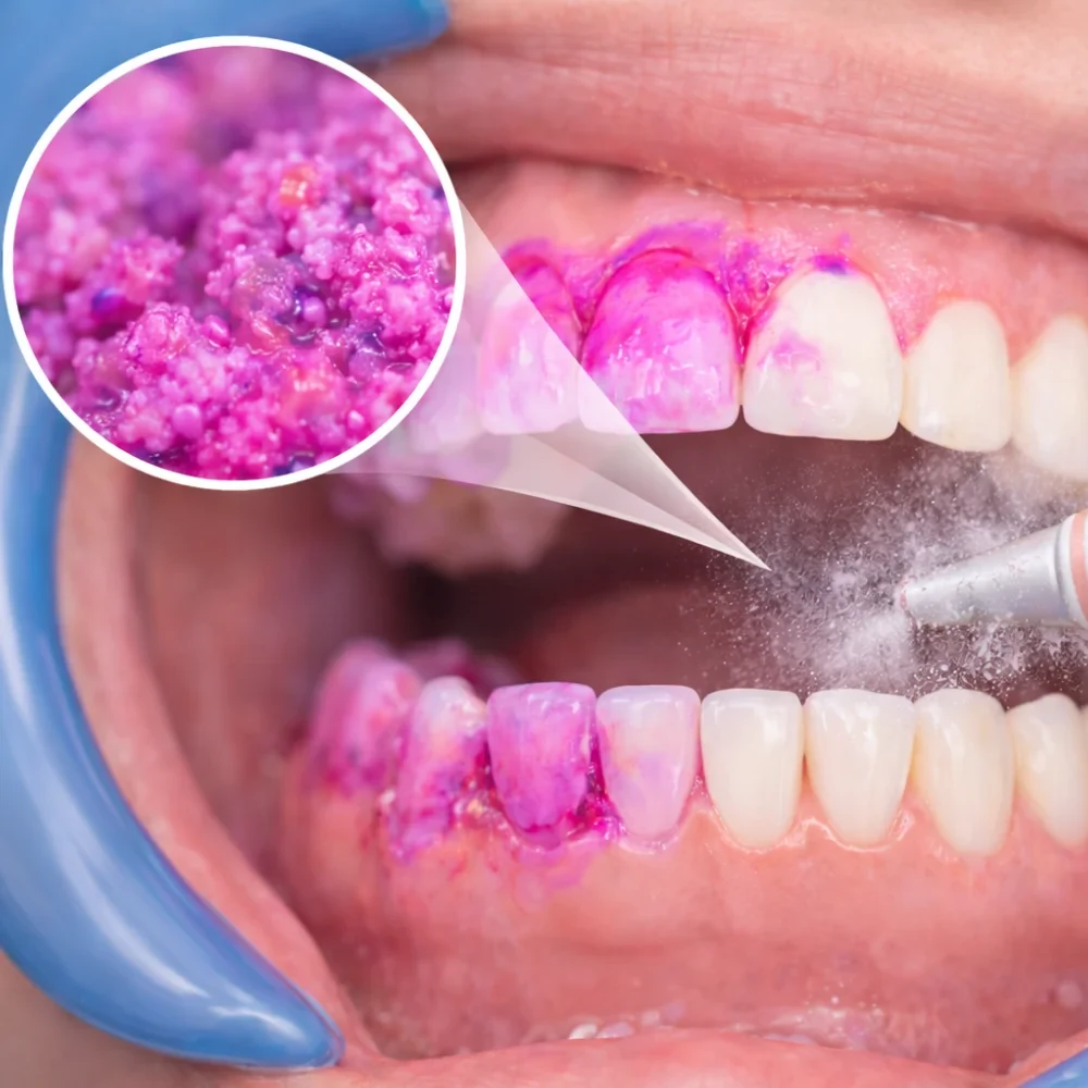 Guided Biofilm Therapy in Kitchener using airflow technology to remove plaque and biofilm
